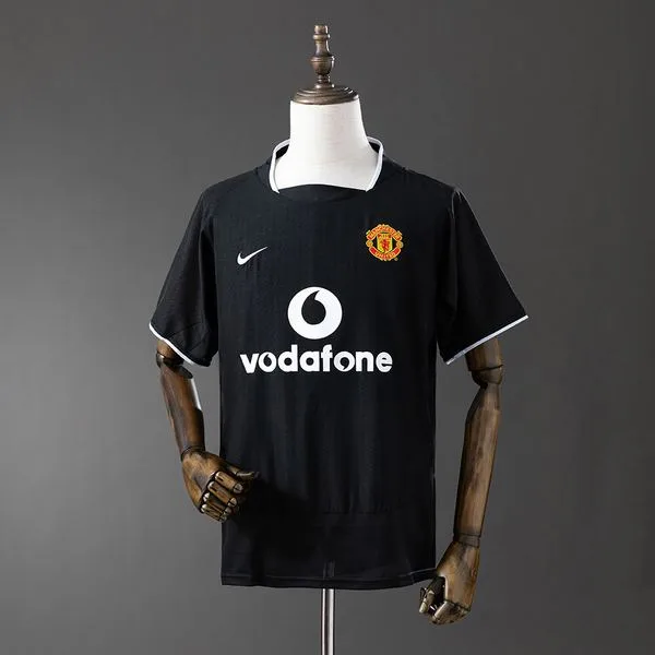 Camiseta de fútbol Manchester United 2003/04 VISITANTE MANGA CORTA VERSION FAN